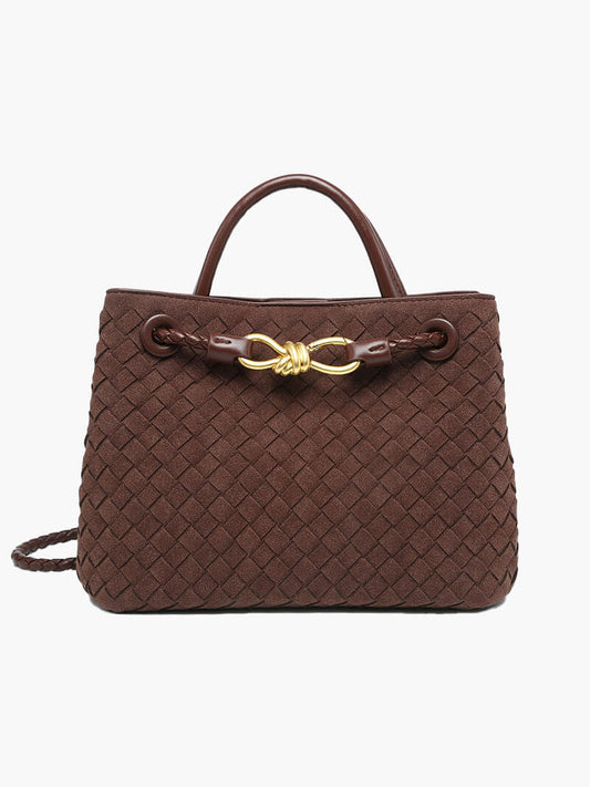 Sac à Main Tressé en Cuir Sauvage Féminin - BerlinGlamour