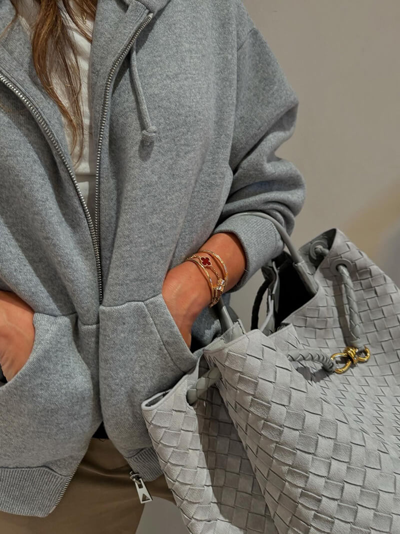 Sac à Main Tressé en Cuir Sauvage Féminin