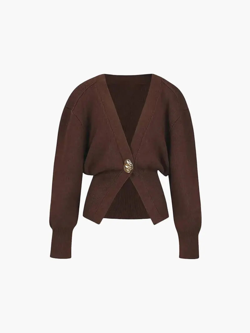 Cardigan Femme Boutons Originaux Décontracté