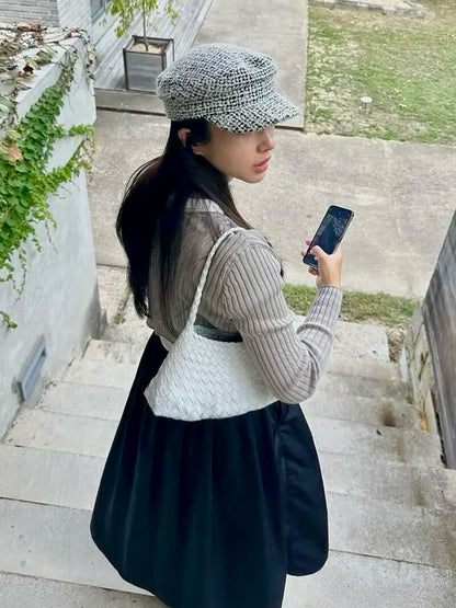 Sac à Épaule Tressé Chic et Élégant
