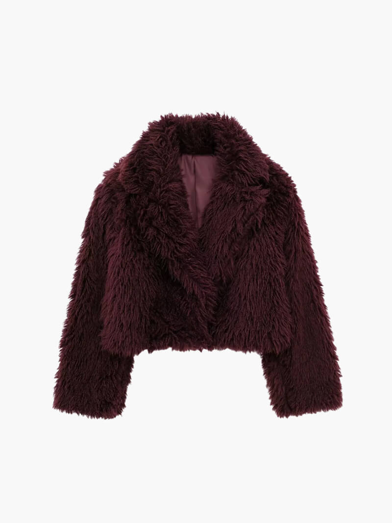 Veste en Fausse Fourrure Élégante pour Femme avec Col Revers pour Hiver - BerlinGlamour