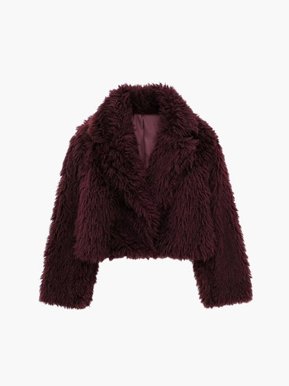 Veste en Fausse Fourrure Élégante pour Femme avec Col Revers pour Hiver - BerlinGlamour