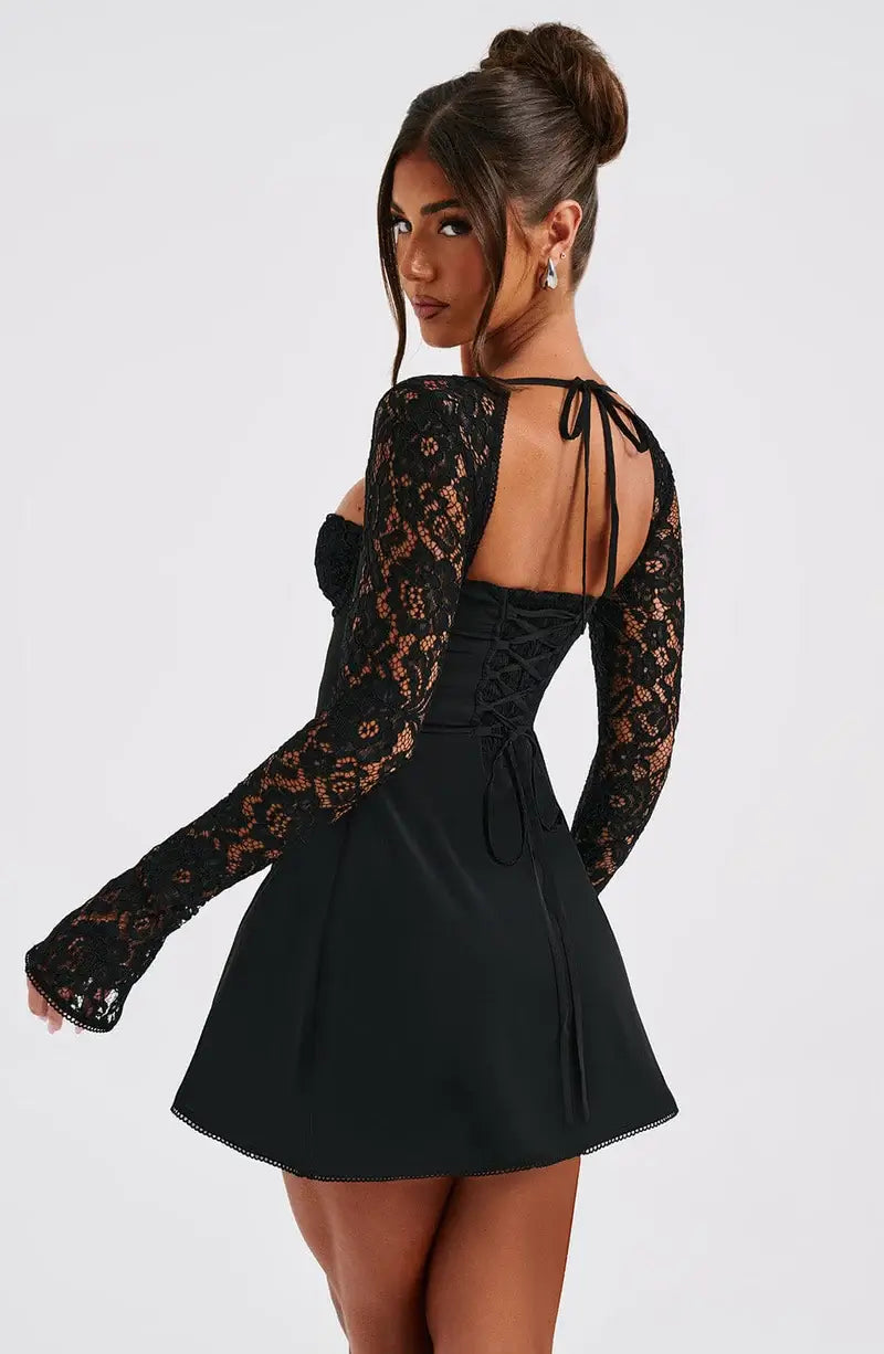 Robe Satin Courte Élégante Femme