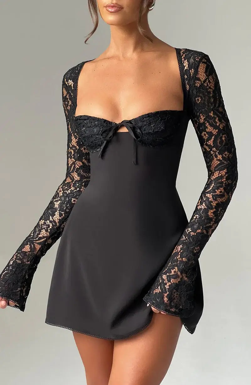 Robe Satin Courte Élégante Femme