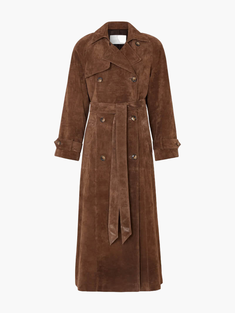 Manteau Femme Hiver Suede Élégant Boutons Doubles - BerlinGlamour