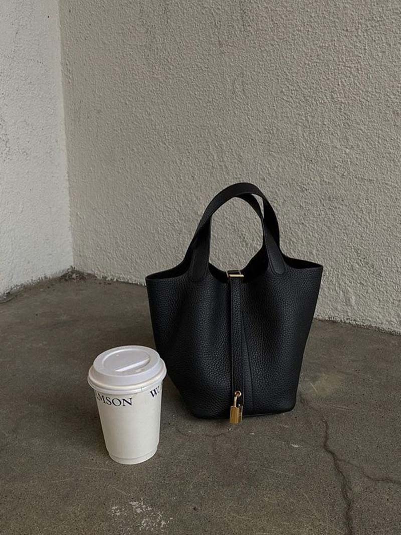 Sac Bucket en Cuir Imitation Élégant