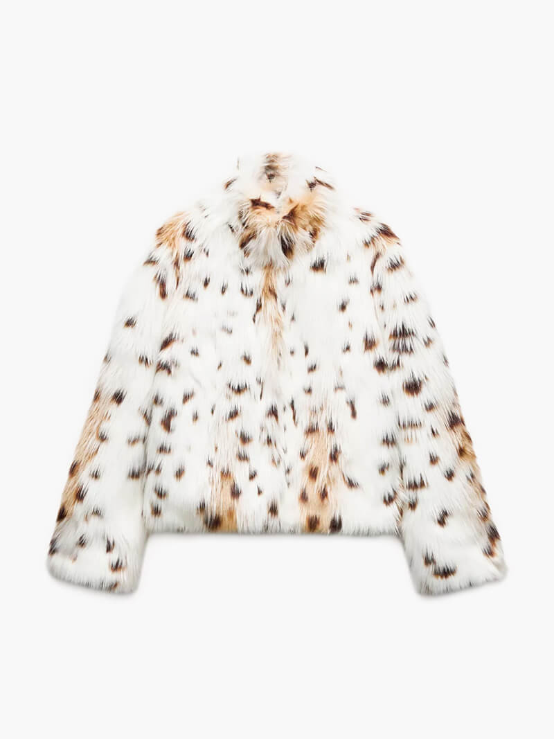 Manteau Femme Long Manches Léopard Élégant Hiver - PanierRoyale