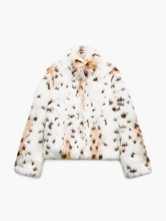 Blouson Femme Fourrure Artificielle Imprimé Animalier - BerlinGlamour