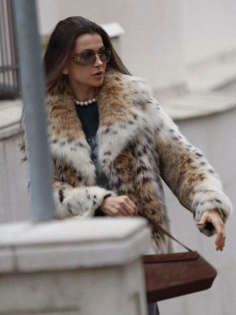 Blouson Femme Fourrure Artificielle Imprimé Animalier
