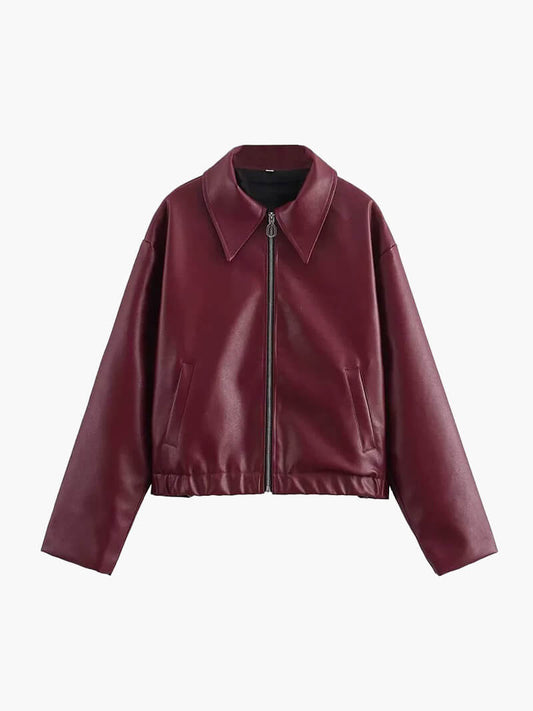 Blouson Cuir Femme Oversize Style Biker Moderne - BerlinGlamour