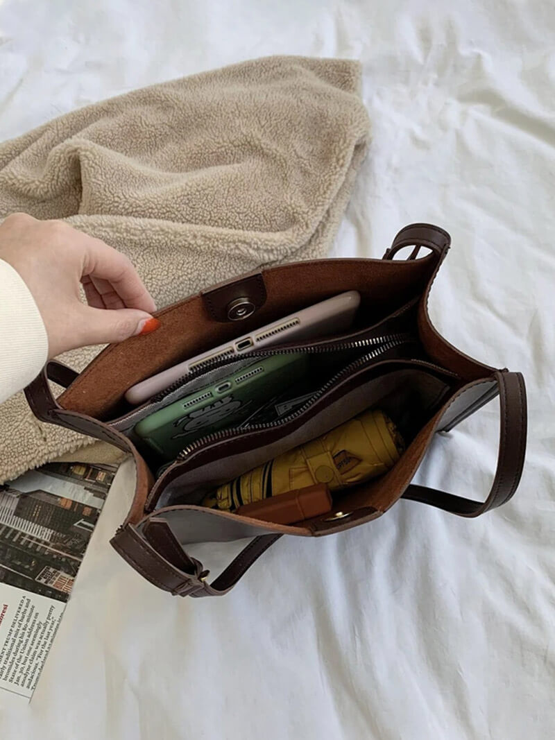 Sac École Élégant en Cuir Synthétique
