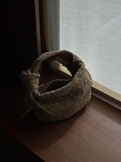 Sac à Main Mini en Cuir Souple Tressé