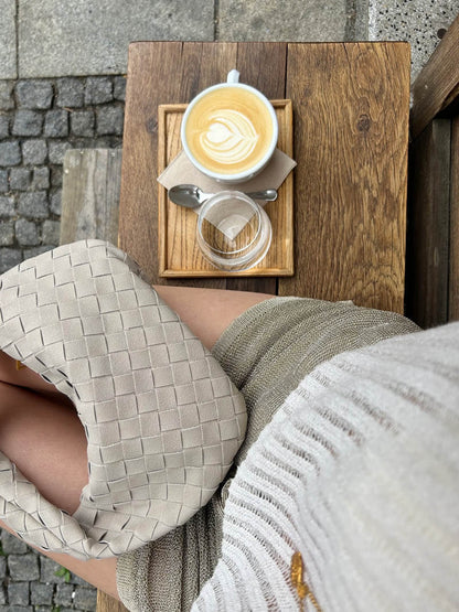 Sac à Main Mini en Cuir Souple Tressé