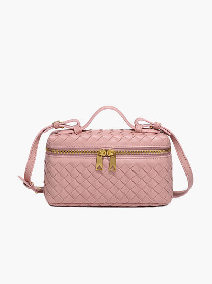 Sac à Main Tressé en Cuir Imitation Compact