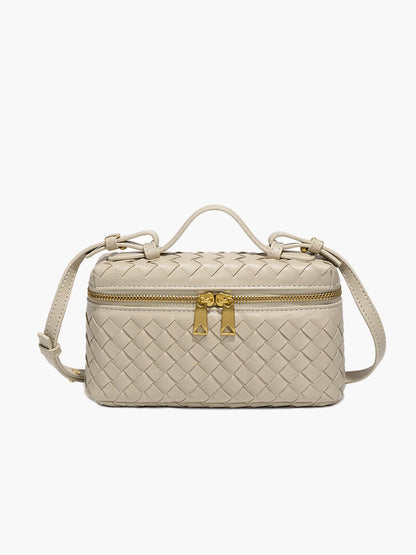 Sac à Main Tressé en Cuir Imitation Compact