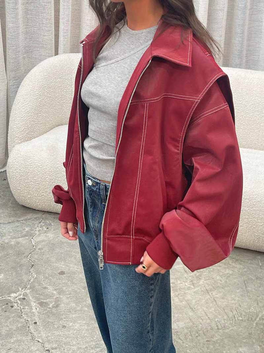 Blouson Femme Détendu Automne Streetwear Chic - BerlinGlamour