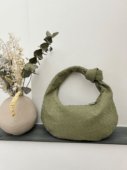 Sac Hobo Tressé avec Détail Nœud - Chic et Authentique