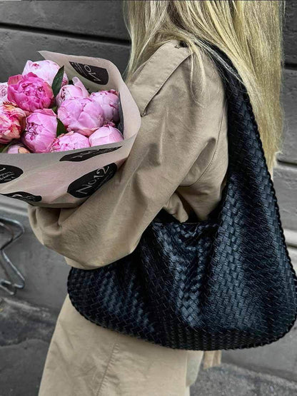 Sac à main tressé grand modèle femme