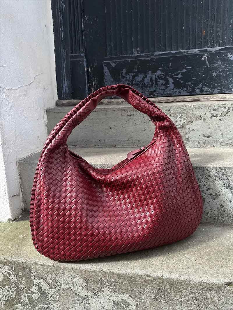Sac à main tressé grand modèle femme