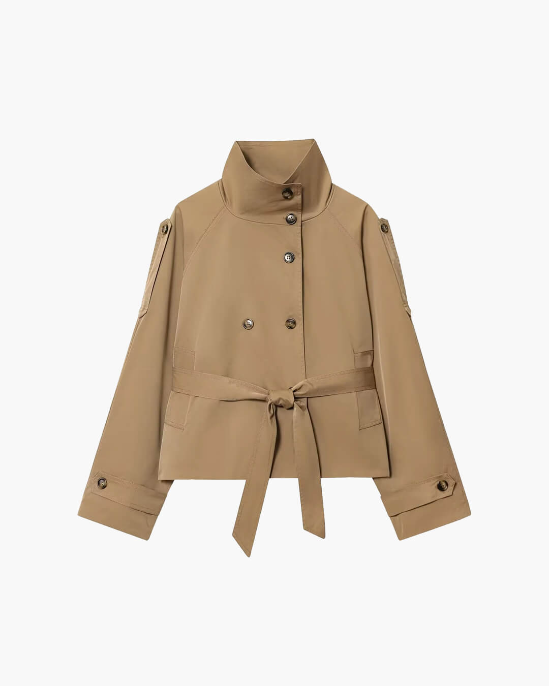 Trench-coat Femme Court Hiver avec Ceinture