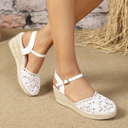 Solarae™ – Sandales Compensées Femme Chic et Confortable à Bout Fermé Été
