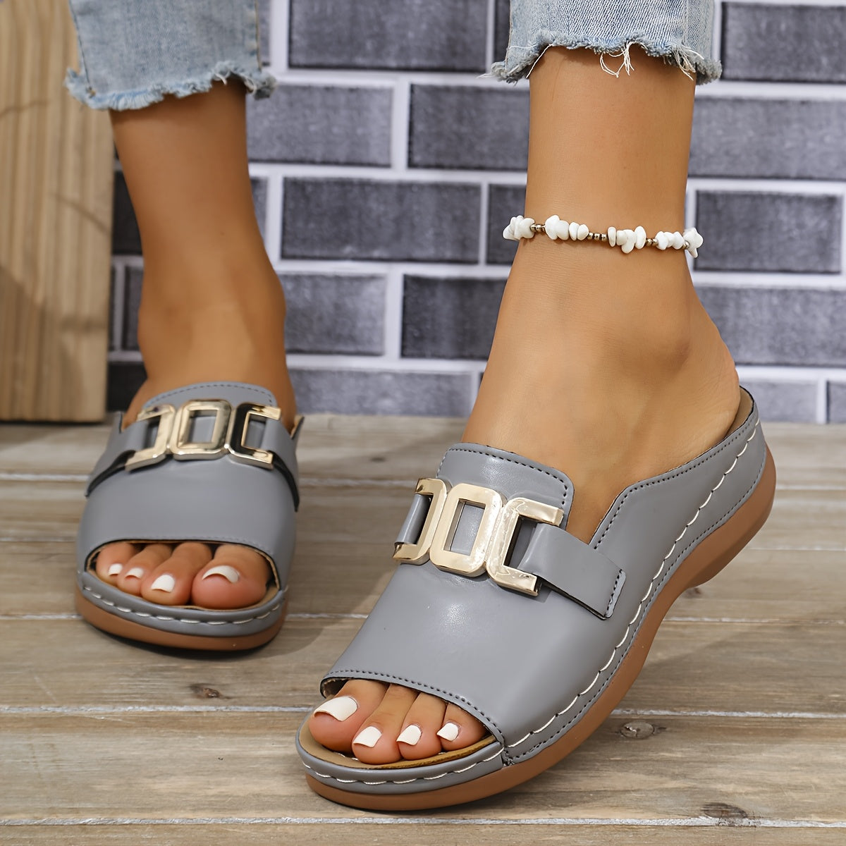 Sandales Femmes à Bout Ouvert Confortables et Élégantes