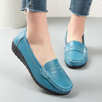 Solendy™ – Mocassin Femme Cuir Très Souple et Confortable à Enfiler Été