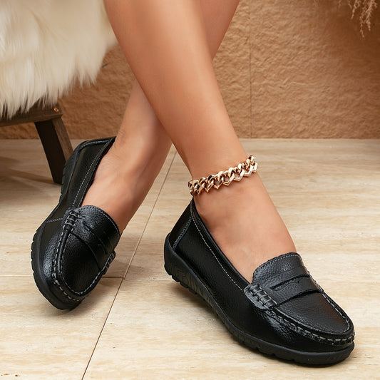 Solendy™ – Mocassin Femme Cuir Très Souple et Confortable à Enfiler Été