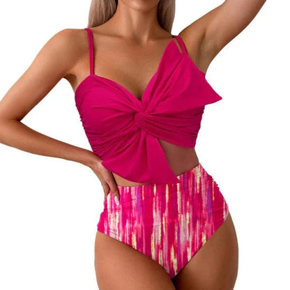 Maillot de Bain 2 Pièces Femme Taille Haute Minceur