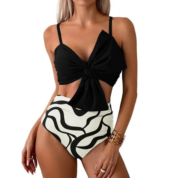Maillot de Bain 2 Pièces Femme Taille Haute Minceur