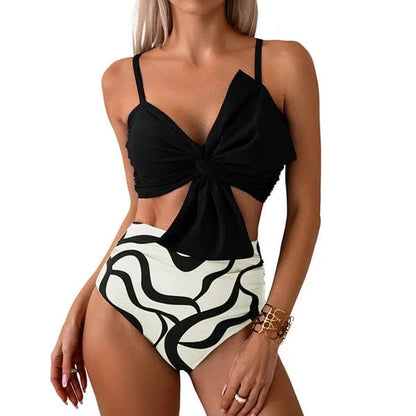 Maillot de Bain 2 Pièces Femme Taille Haute Minceur