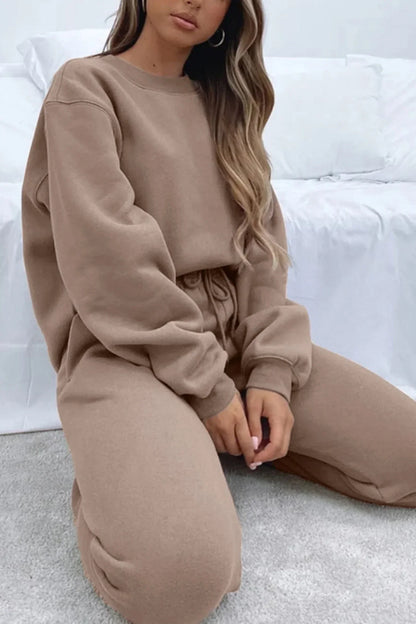Survêtement Femme 2 Pièces - Sweat Capuche et Pantalon Jogging Doux