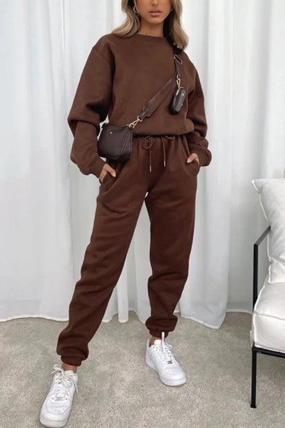 Survêtement Femme 2 Pièces - Sweat Capuche et Pantalon Jogging Doux