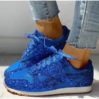 Baskets Femmes Élégantes en Mesh avec Décoration Strass