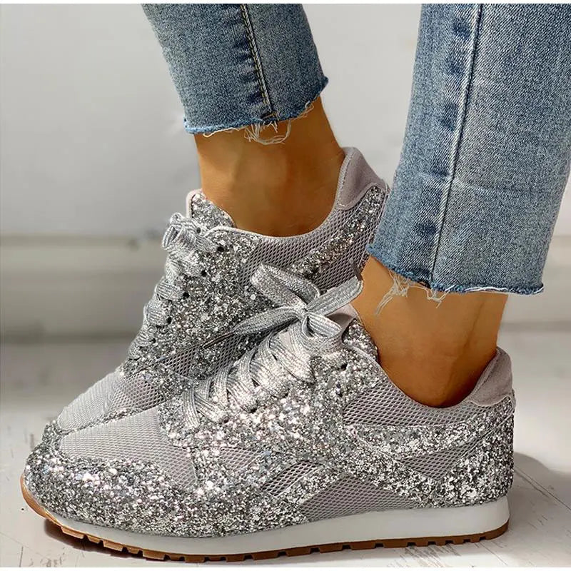 Baskets Femmes Élégantes en Mesh avec Décoration Strass - PanierRoyale