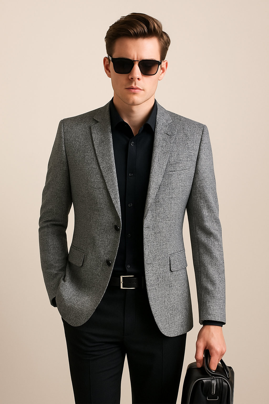 Blazer Slim Homme Printemps Élégant - BerlinGlamour