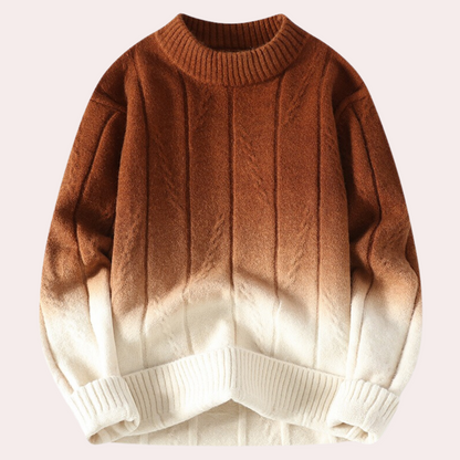 ALAN - Pull Moderne en Dégradé pour Hommes