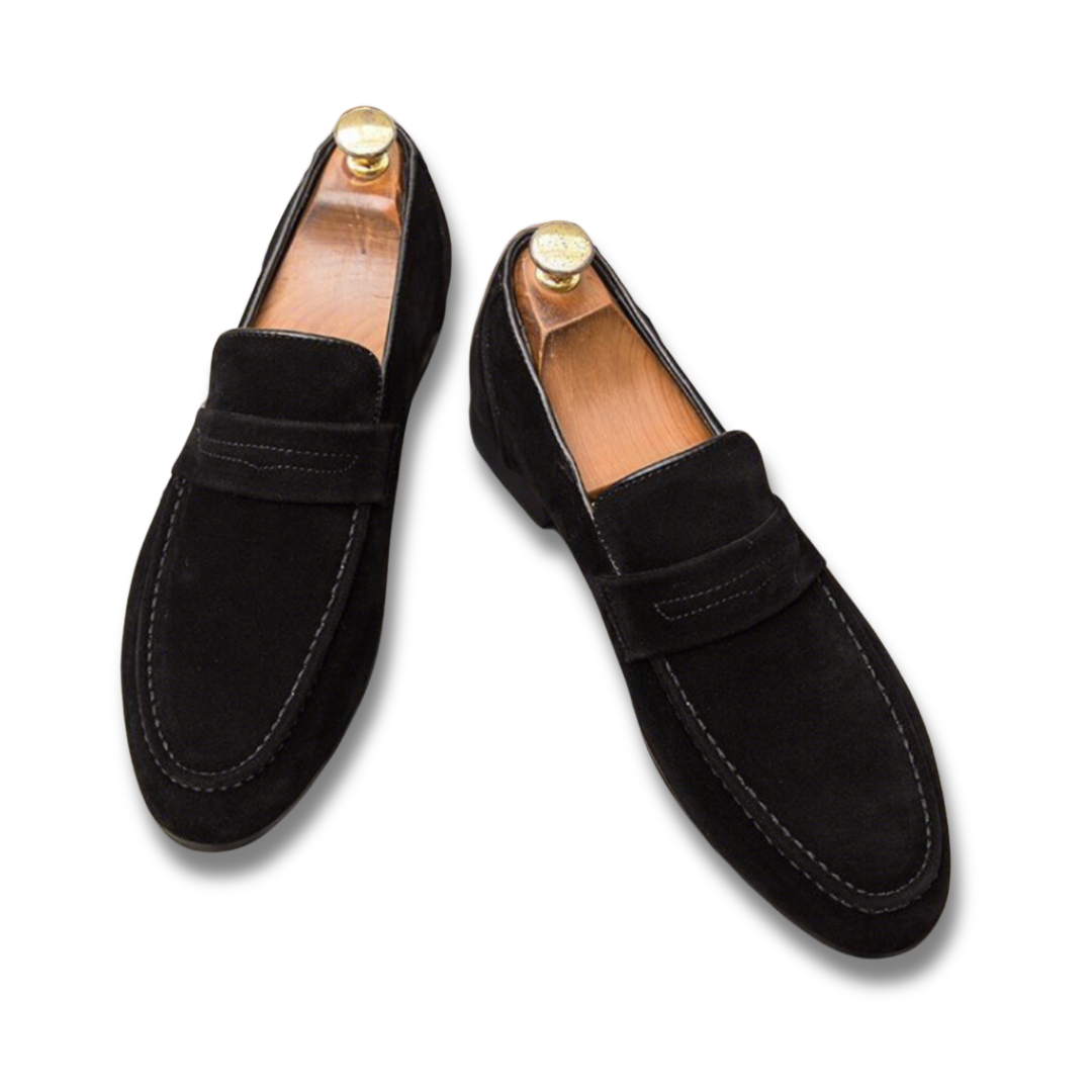 Chaussures Loafers Homme Cuir Noir Élégant