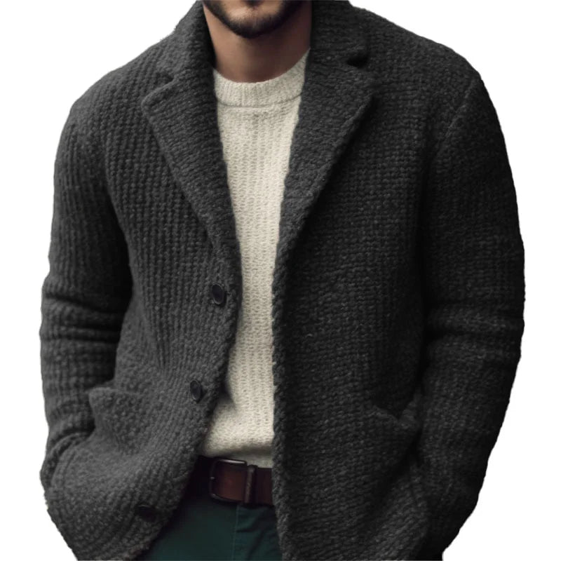 Manteau Homme Hiver Laine Épais Beige