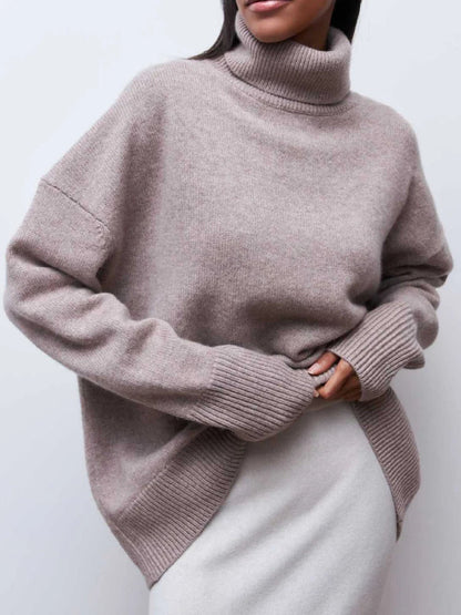 Pull Femme Grande Taille - Mélange Laine Doux et Chaud Hiver