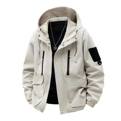 Veste Imperméable Homme à Capuche Étanche et Respirante