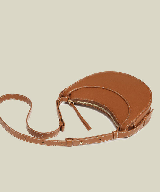Sacoche de selle en cuir brun résistant et pratique - EasyApparels