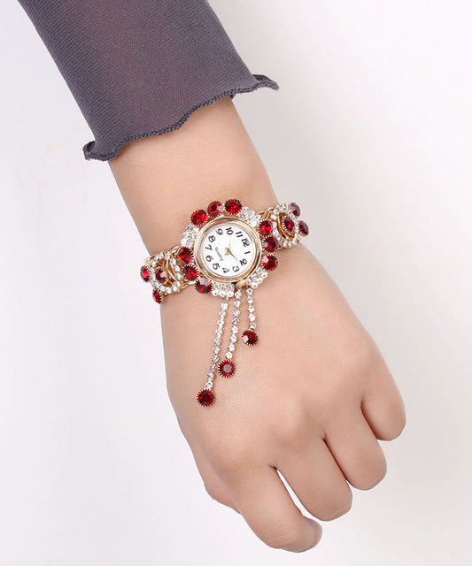 Red Zircon Style Drop Earrings - EasyApparels