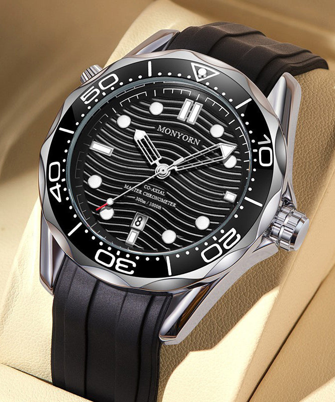Hommes Montres Sport en Silicone Noir à Quartz - EasyApparels