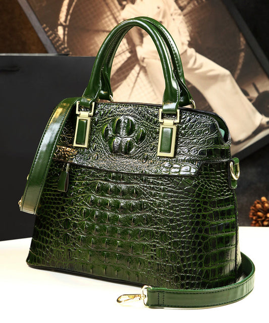 Sac Main Chic vert Croco pour Femmes - EasyApparels
