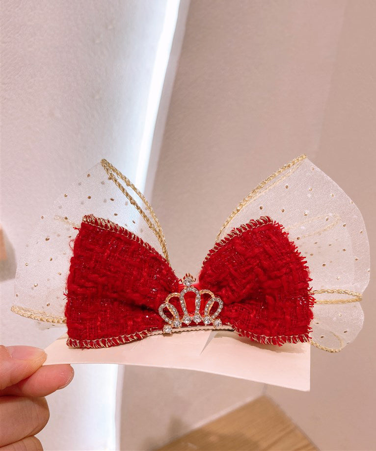 Colorful Hair Clip for Kids with Bow and Gemstone - EasyApparels