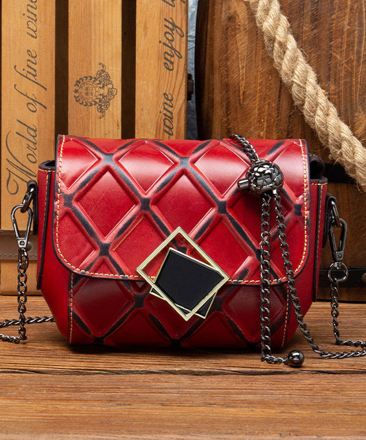 Sac à main cuir rouge élégant pour femme - EasyApparels