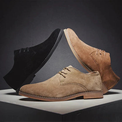 Chaussures Décontractées pour Homme en Cuir Noir Élégant
