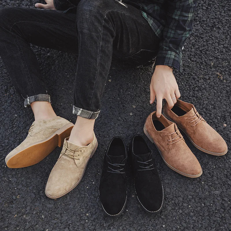 Chaussures Décontractées pour Homme en Cuir Noir Élégant