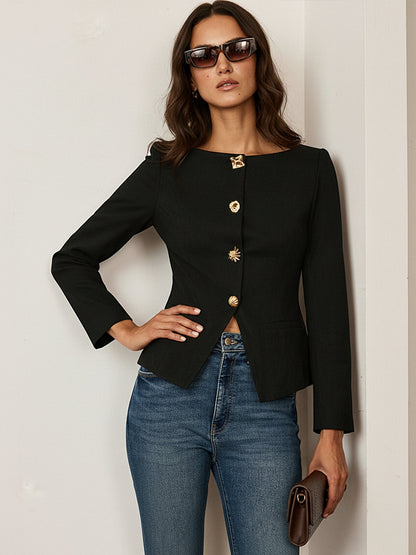 Veste Femme Chic à Fermeture Éclair Longue